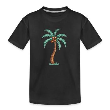 Palm Island - Kids' Premium Organic T-Shirt - black - Front