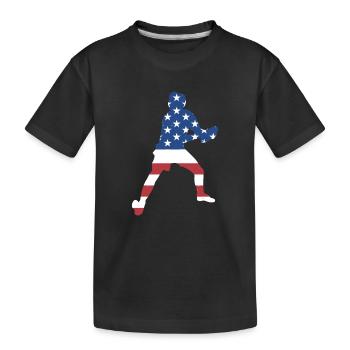 Sport Us Flag Ultimate Frisbee - T-shirt bio Premium Enfant - noir - Devant