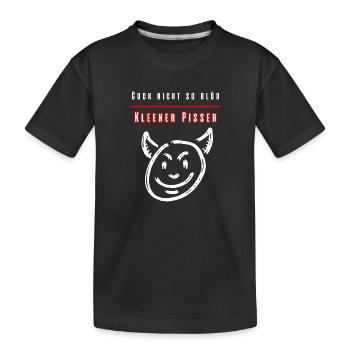 Ne regardez pas si stupide Little Pisser Party Fun Shirt - T-shirt bio Premium Enfant - noir - Devant