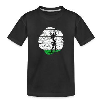 Golf voiturette de golf Golf sur terrain de golf - T-shirt bio Premium Enfant - noir - Devant