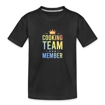 Cooking Team Bunt - Kinder Premium Bio T-Shirt - Schwarz - Vorne