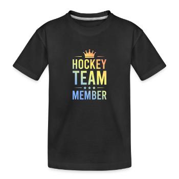 Hockey Team Bunt - Kids' Premium Organic T-Shirt - black - Front
