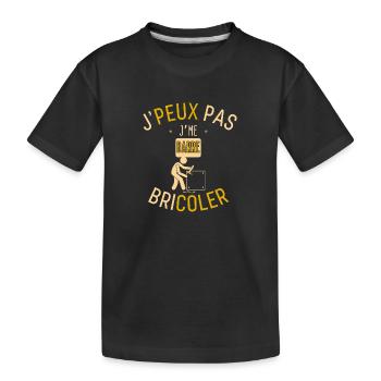 J'Peux Pas J'me Barre Bricoler - T-shirt bio Premium Enfant - noir - Devant