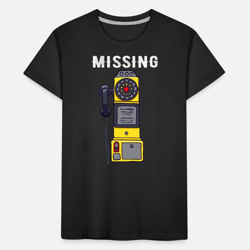 Missing Pay Phone Retro Missing Pay Phone Funny Kids' Premium Organic T-Shirt