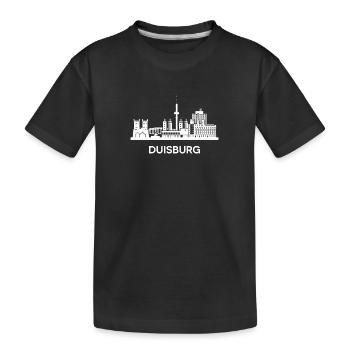 Duisburg, weiß - Kinder Premium Bio T-Shirt - Schwarz - Vorne