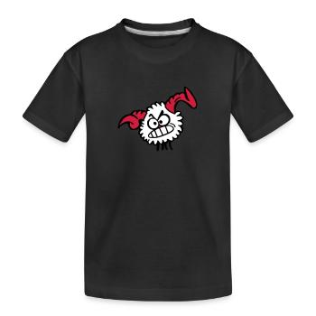 Kugell Widder - Kinder Premium Bio T-Shirt - Schwarz - Vorne