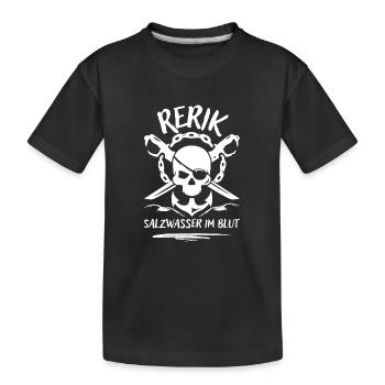 Rerik-Salzwasser im Blut-Ostseebad Rerik - Kinder Premium Bio T-Shirt - Schwarz - Vorne