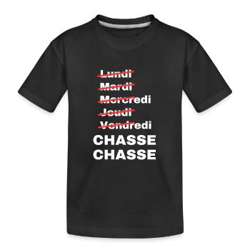 week-end chasse - T-shirt bio Premium Enfant - noir - Devant