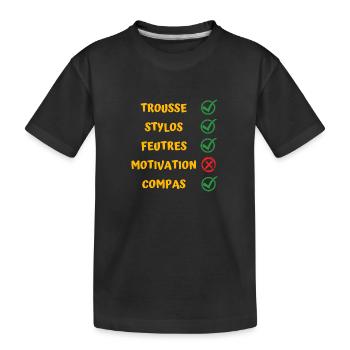 rentrée scolaire - T-shirt bio Premium Enfant - noir - Devant