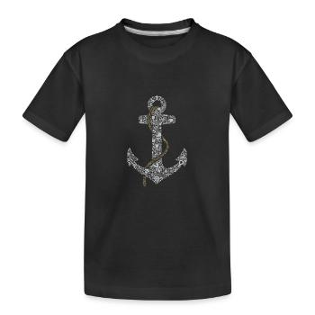 anchor - Kinder Premium Bio T-Shirt - Schwarz - Vorne