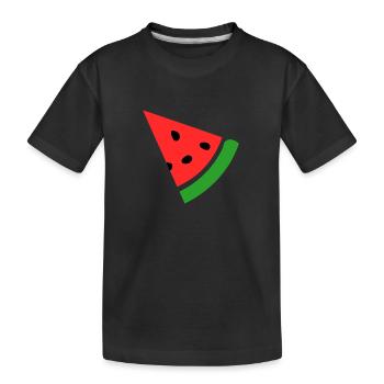 Melon pastèque - T-shirt bio Premium Enfant - noir - Devant
