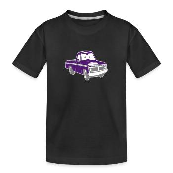 mächtiger Pickup Truck für Kids - Kinder Premium Bio T-Shirt - Schwarz - Vorne