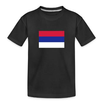Serbien - Kinder Premium Bio T-Shirt - Schwarz - Vorne