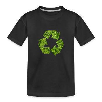 Recycler Protection de l’environnement Nature Forêt Recyclage - T-shirt bio Premium Enfant - noir - Devant