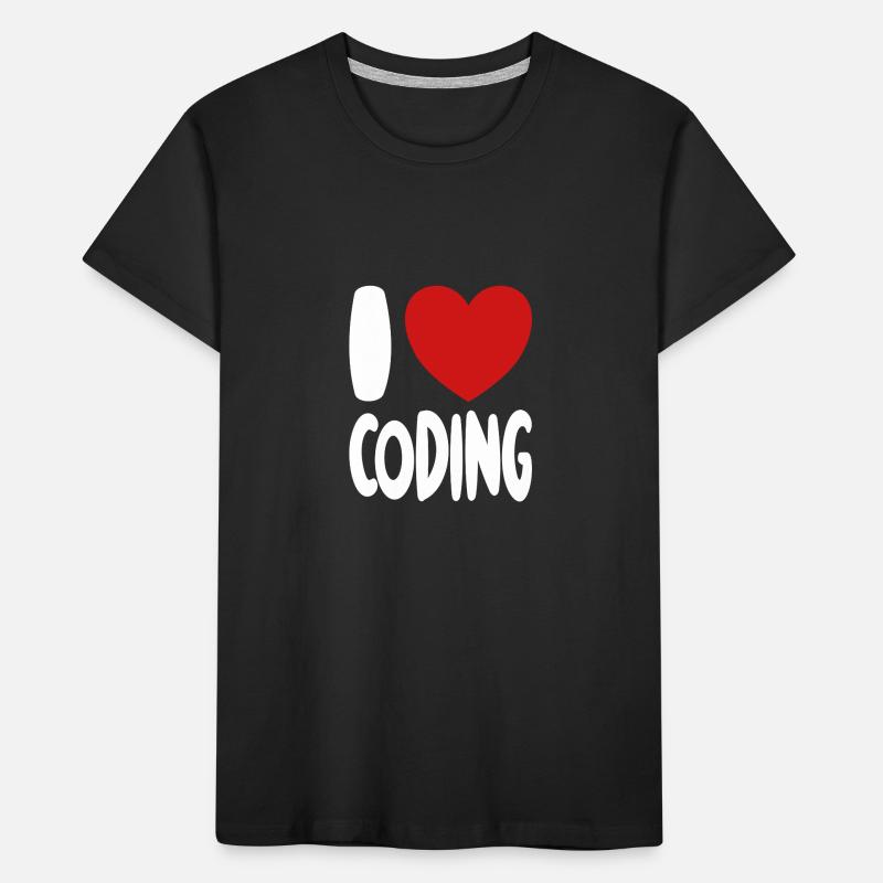 I Love Coding - Programmer T-Shirt Kids' Premium Organic T-Shirt