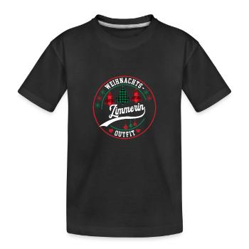 Zimmerin WeihnachtWeihnachten XMAS Outfit Zimmerei - Kinder Premium Bio T-Shirt - Schwarz - Vorne