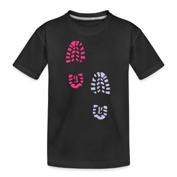 trace pas chaussure 232 - T-shirt bio Premium Enfant - noir - Devant