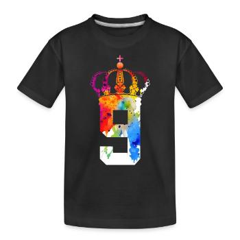 KING 9 ANS QUEEN 9E ANNIVERSAIRE - T-shirt bio Premium Enfant - noir - Devant