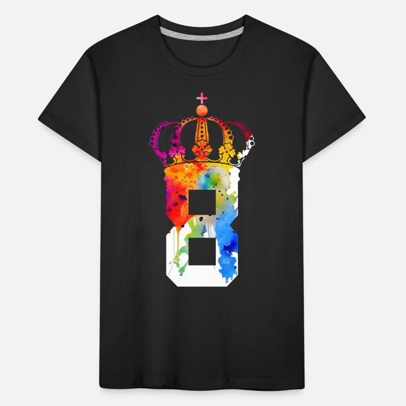 KING 8 ANS QUEEN 8E ANNIVERSAIRE T-shirt bio Premium Enfant