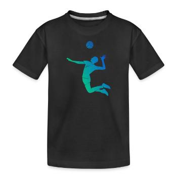 Volleyball Volleyball Women's Volleyball - Kids' Premium Organic T-Shirt - black - Front