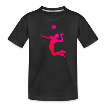Joueurs de volley-ball Volley-ball jouant au volley - T-shirt bio Premium Enfant - noir - Devant