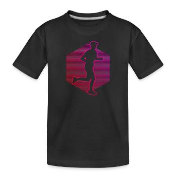 Coureur Jogging Marathon Course à pied - T-shirt bio Premium Enfant - noir - Devant