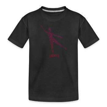 Aerobic Fitness Damen Konditionstraining - Kinder Premium Bio T-Shirt - Schwarz - Vorne