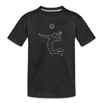 Women's volleyball - Kids' Premium Organic T-Shirt - black - Front