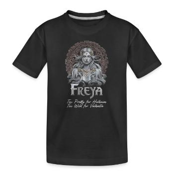Wikinger mythische nordische Göttin Freya Kunst - Kinder Premium Bio T-Shirt - Schwarz - Vorne
