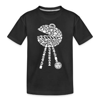 Grill BBQ Barbecue Grill Master Father Grilling - T-shirt bio Premium Enfant - noir - Devant