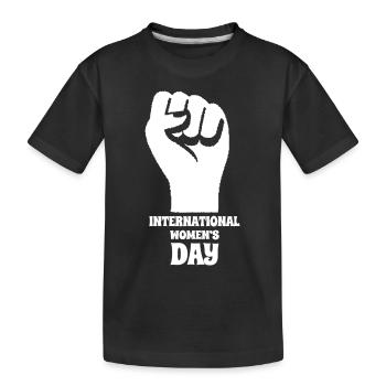 Journée internationale de la femme - Cadeau - T-shirt bio Premium Enfant - noir - Devant