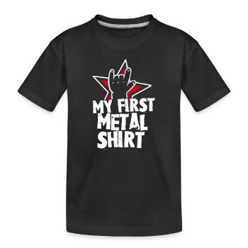 My first Metal Shirt Baby Kids Gift Idea - Kids' Premium Organic T-Shirt - black - Front