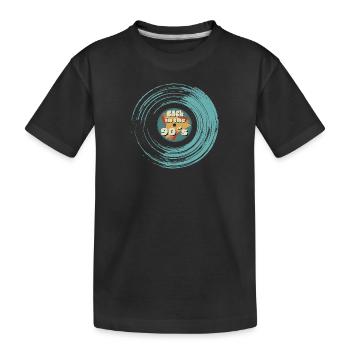 Retour au disque vinyle des années 90 - T-shirt bio Premium Enfant - noir - Devant
