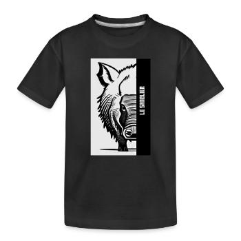 le sanglier - T-shirt bio Premium Enfant - noir - Devant