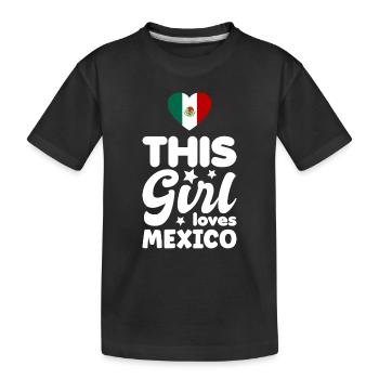 Drapeau du Mexique Drapeau mexicain Mexique Amérique du Sud - T-shirt bio Premium Enfant - noir - Devant
