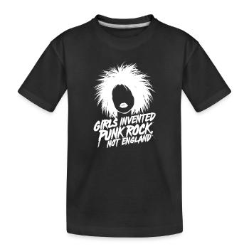 Girls didn't invent punk rock England - Kids' Premium Organic T-Shirt - black - Front