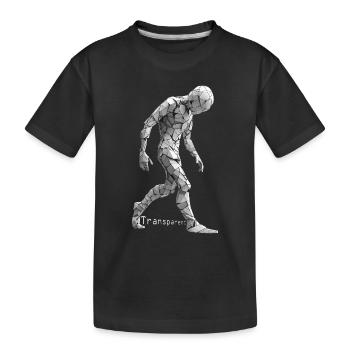 Transparent - Mobbing Stoppen - Kinder Premium Bio T-Shirt - Schwarz - Vorne