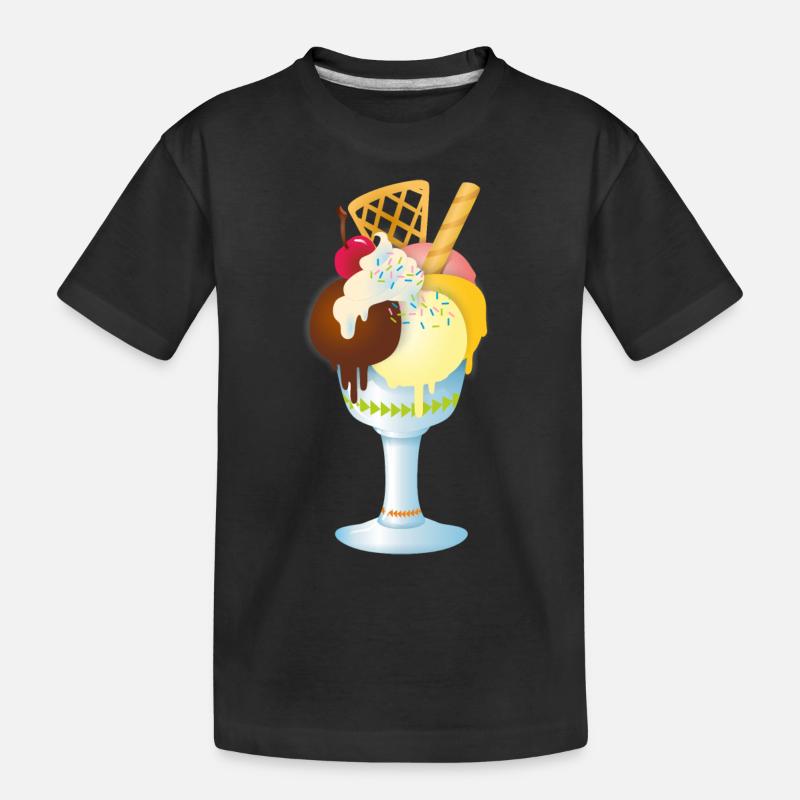 Eiscreme - Kinder Premium Bio T-Shirt - Schwarz