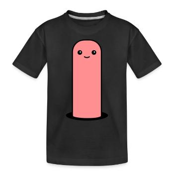 worm - Kids' Premium Organic T-Shirt - black - Front