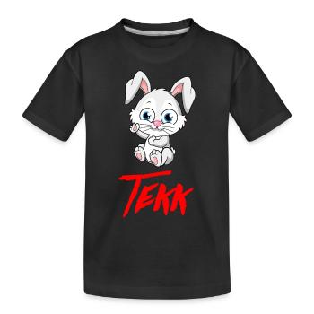 TEKK TEKKNO HARDTEKK TEKKE Süßer hase - Kinder Premium Bio T-Shirt - Schwarz - Vorne