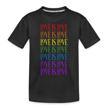 l’amour est amour - T-shirt bio Premium Enfant - noir - Devant