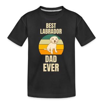 Meilleur Labrador Papa jamais Retro Labrador - T-shirt bio Premium Enfant - noir - Devant