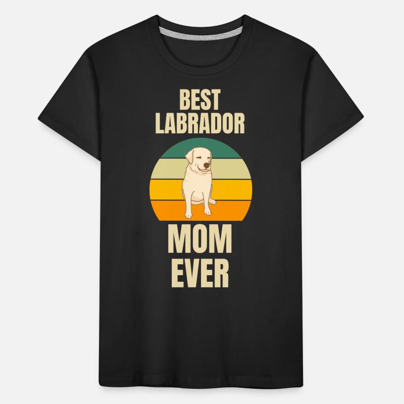 Retro Hunde Mama Hundebesitzer Muttertag Labrador Kinder Premium Bio T-Shirt