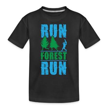 Holz Kettensäge Holzfäller Axt Brennholz Wald Säge - Kinder Premium Bio T-Shirt - Schwarz - Vorne