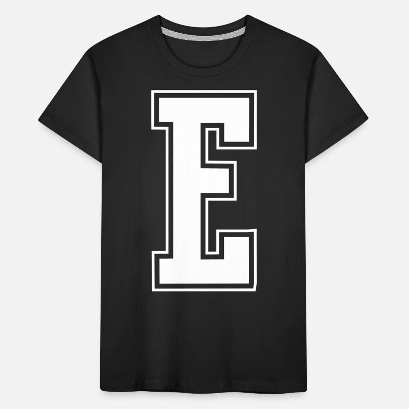 Buchstabe E Initiale Sport Cheerleading Monogram Kinder Premium Bio T-Shirt