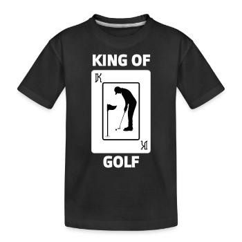T-shirt Roi du golf - T-shirt bio Premium Enfant - noir - Devant