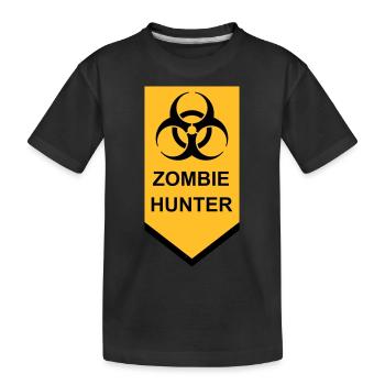 Chasseur de zombies Citation d’Halloween - T-shirt bio Premium Enfant - noir - Devant