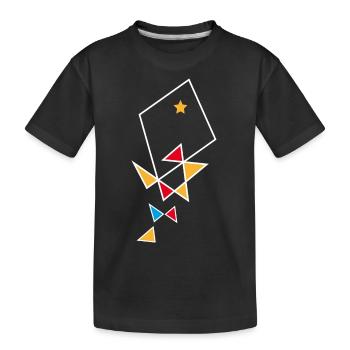Le poisson d'or - Gold fish_blanc - T-shirt bio Premium Enfant - noir - Devant
