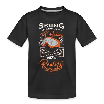 Sports d’hiver Loisir d’hiver - T-shirt bio Premium Enfant - noir - Devant