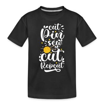 Vêtements de tailleur Tricot Tailleur sur mesure - T-shirt bio Premium Enfant - noir - Devant